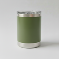Custom Laser-Engraved 10 oz Lowball Tumbler – Army Green