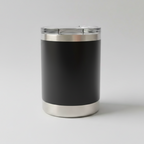 Custom Laser-Engraved 10 oz Lowball Tumbler – Black