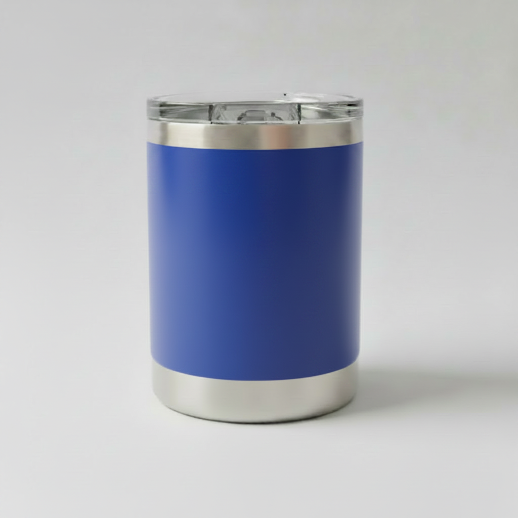 Custom Laser-Engraved 10 oz Lowball Tumbler – Blue