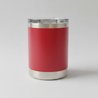 Custom Laser-Engraved 10 oz Lowball Tumbler – Red