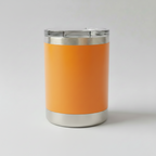 Custom Laser-Engraved 10 oz Lowball Tumbler – Orange
