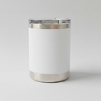 Custom Laser-Engraved 10 oz Lowball Tumbler – White