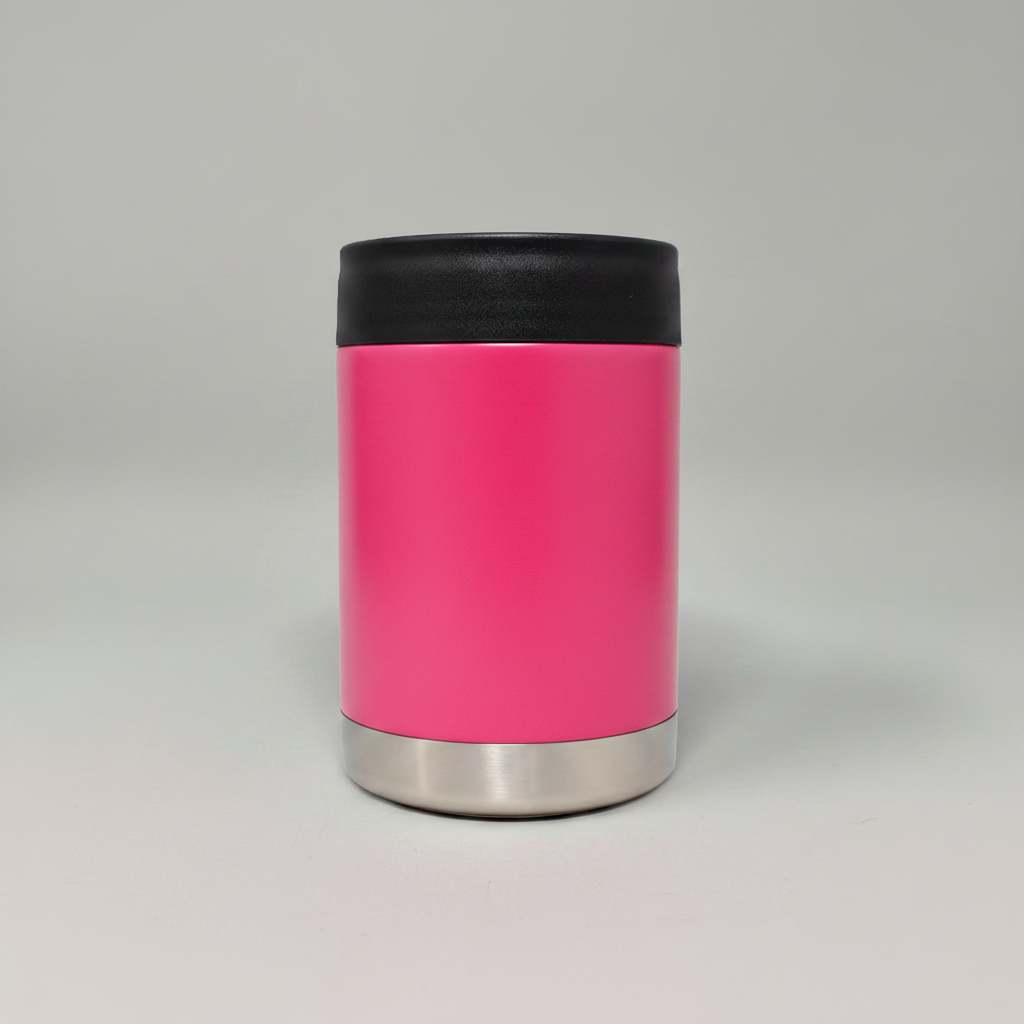 Custom Laser-Engraved 12 oz Can Cooler – Hot Pink