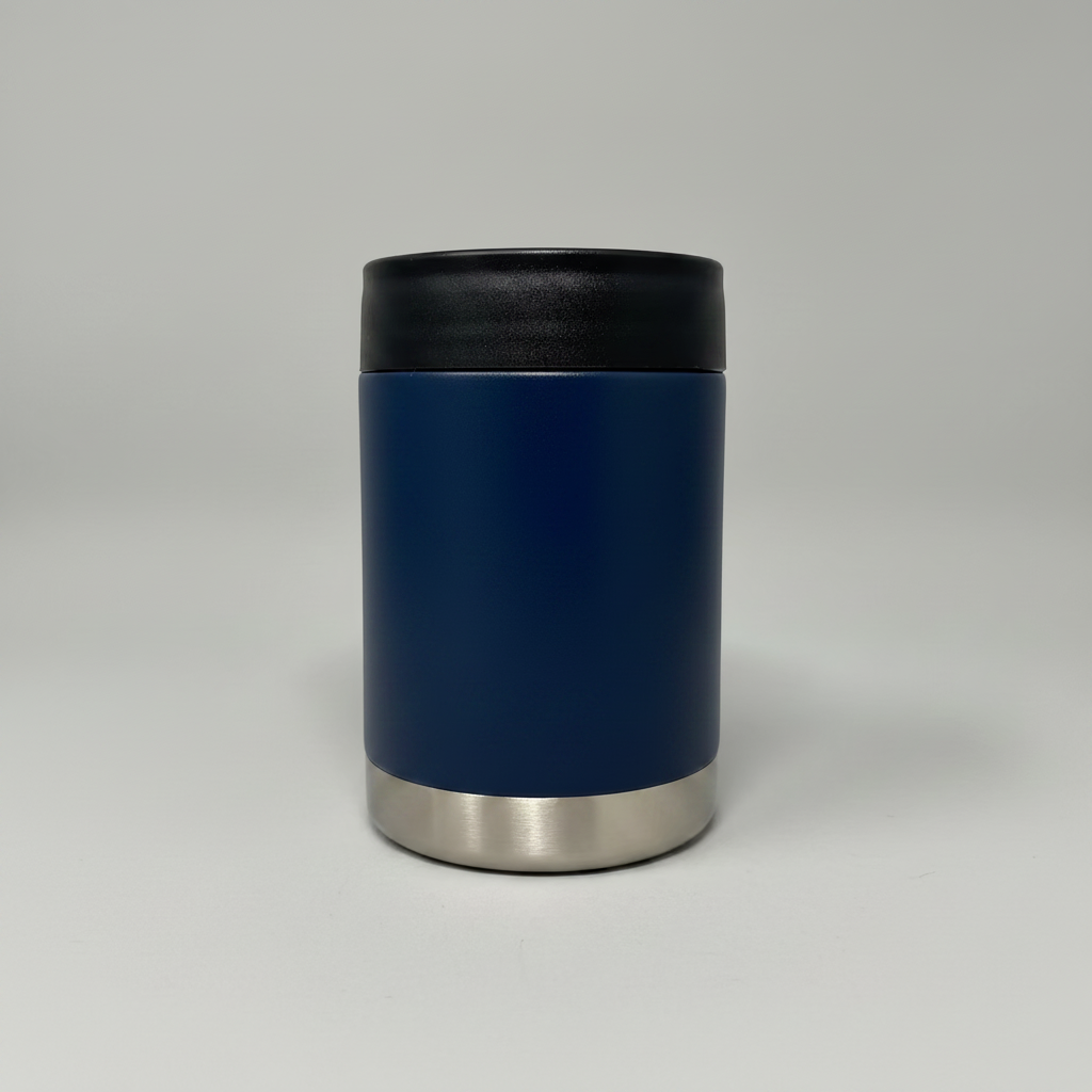 Custom Laser-Engraved 12 oz Can Cooler – Navy