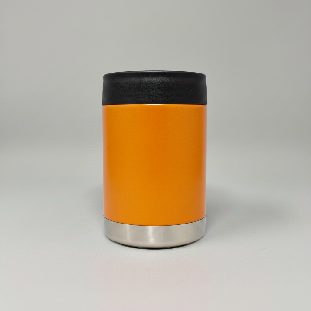 Custom Laser-Engraved 12 oz Can Cooler – Orange