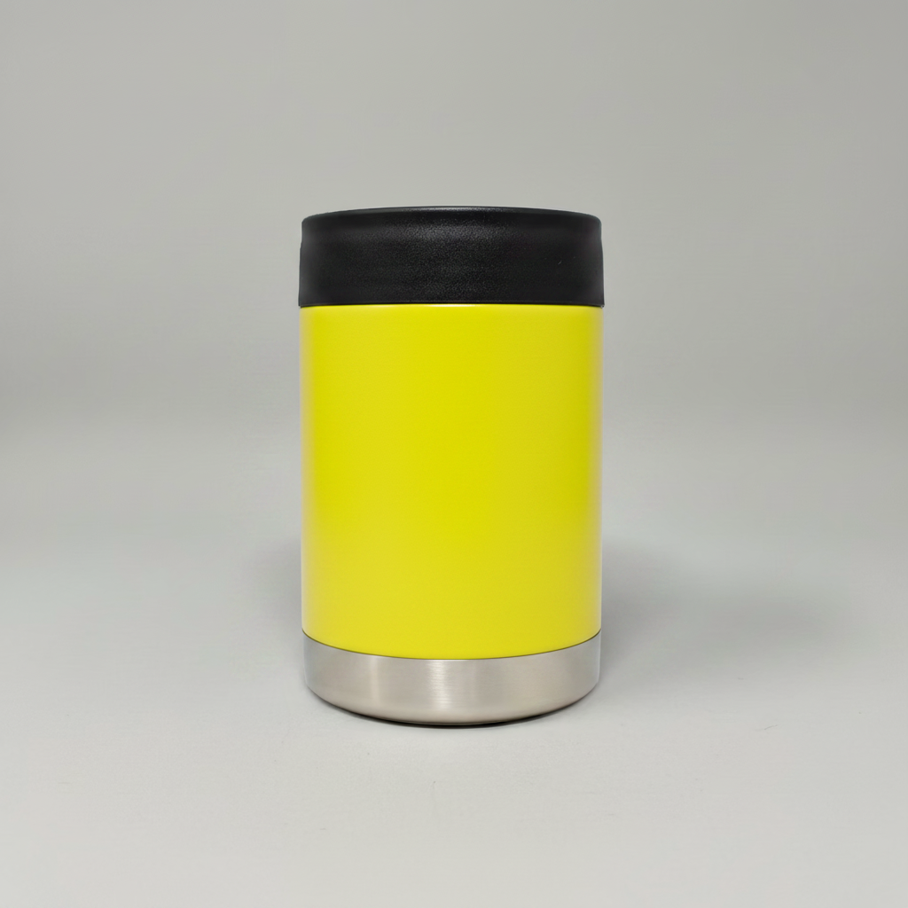 Custom Laser-Engraved 12 oz Can Cooler – Yellow