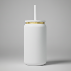 Custom Laser-Engraved 16 oz Gold Plated Tumbler – White