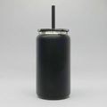 Custom Laser-Engraved 16 oz Mirror Black Plated Tumbler – Black