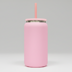 Custom Laser-Engraved 16 oz Mirror Black Plated Tumbler – Pink