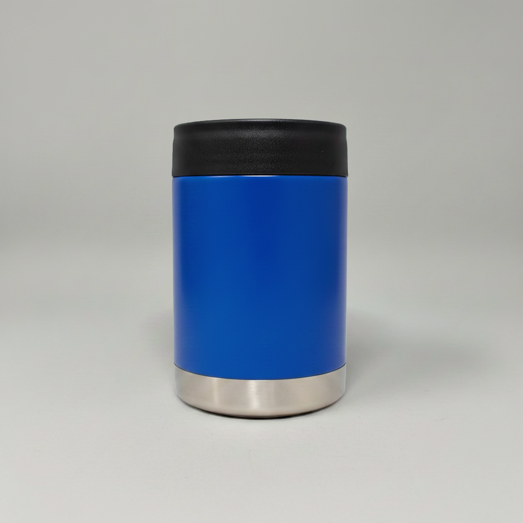 Custom Laser-Engraved 12 oz Can Cooler – Blue