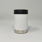Custom Laser-Engraved 12 oz Can Cooler – White