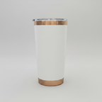 Custom Laser-Engraved 20 oz Copper Plated Tumbler – White
