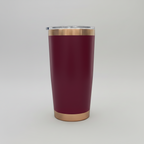 Custom Laser-Engraved 20 oz Copper Plated Tumbler – Maroon