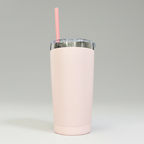 Custom Laser-Engraved 20 oz Mirror Black Plated Tumbler – Blush