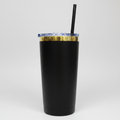 Custom Laser-Engraved 20 oz Mirror Gold Plated Tumbler – Black