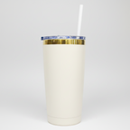 Custom Laser-Engraved 20 oz Mirror Gold Plated Tumbler – Cream
