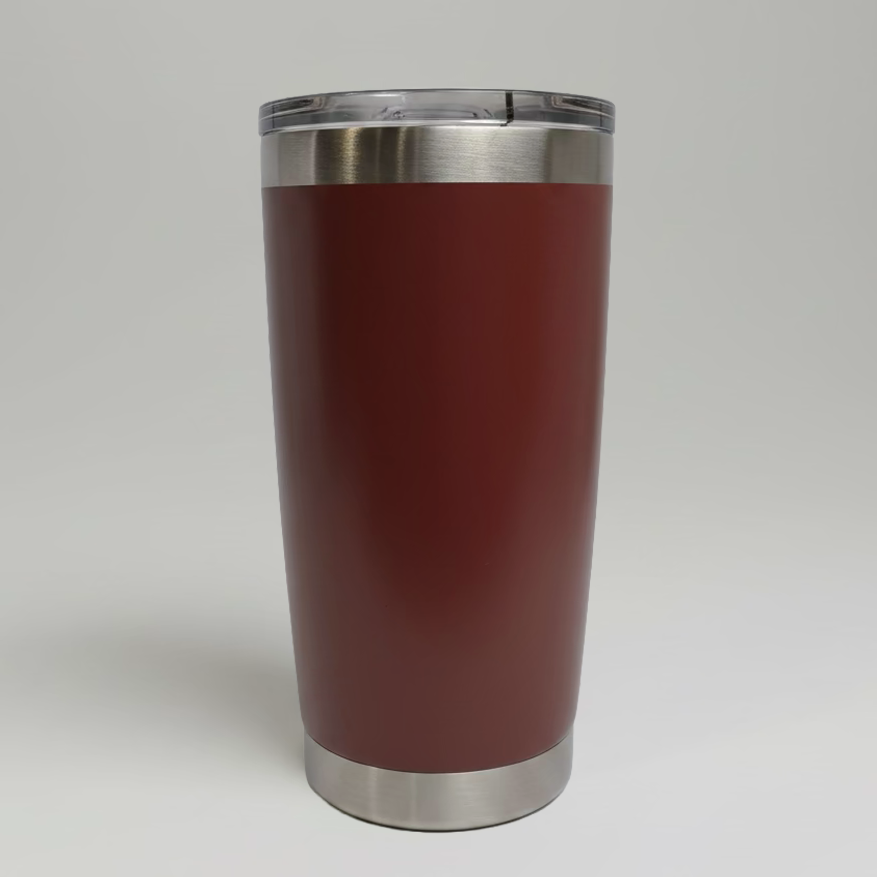 Custom Laser-Engraved 20 oz Stainless Tumbler – Maroon