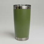 Custom Laser-Engraved 20 oz Stainless Tumbler – Army Green