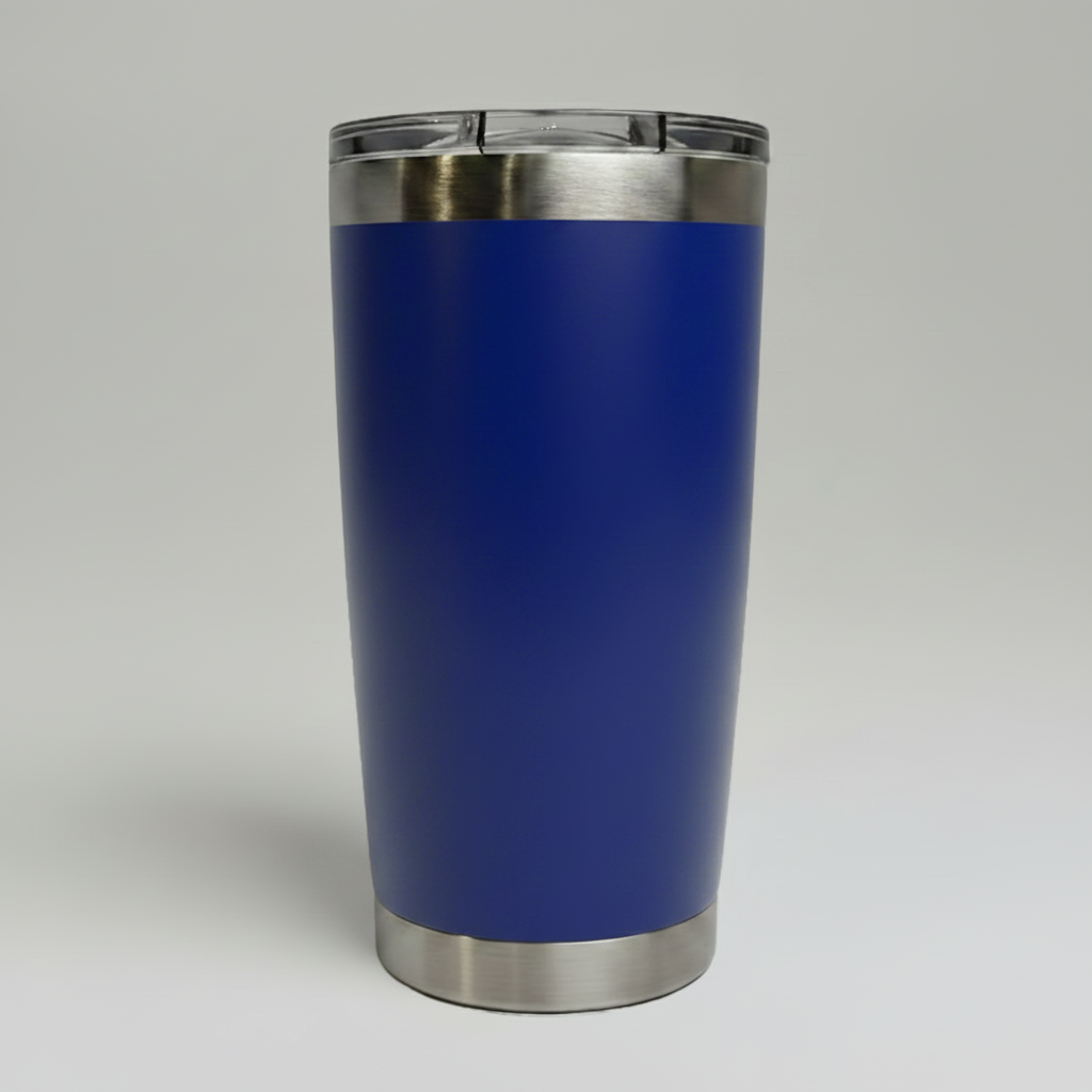 Custom Laser-Engraved 20 oz Stainless Tumbler – Blue