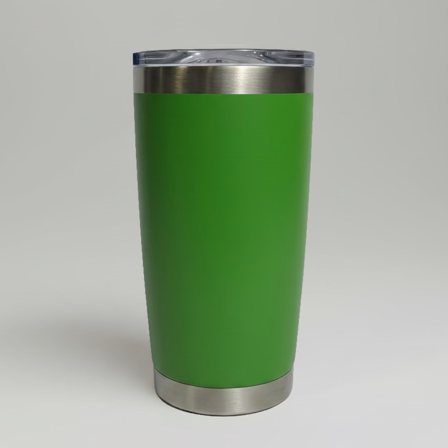 Custom Laser-Engraved 20 oz Stainless Tumbler – Fruit Green