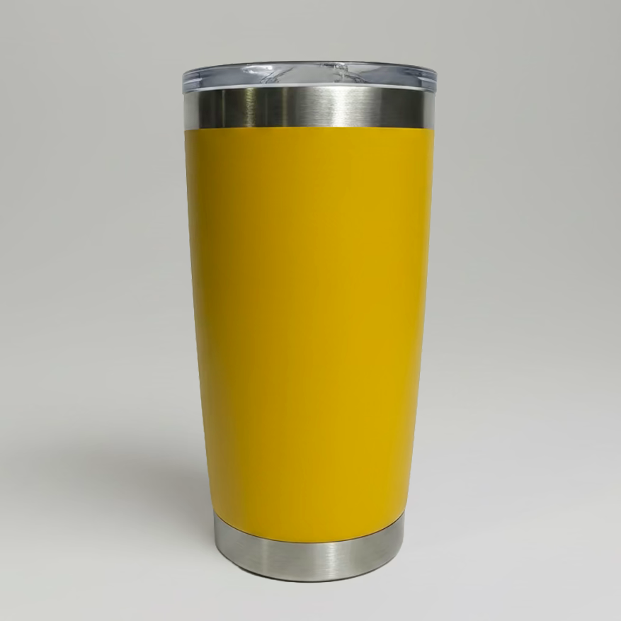 Custom Laser-Engraved 20 oz Stainless Tumbler – Goldenrod