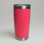 Custom Laser-Engraved 20 oz Stainless Tumbler – Hot Pink