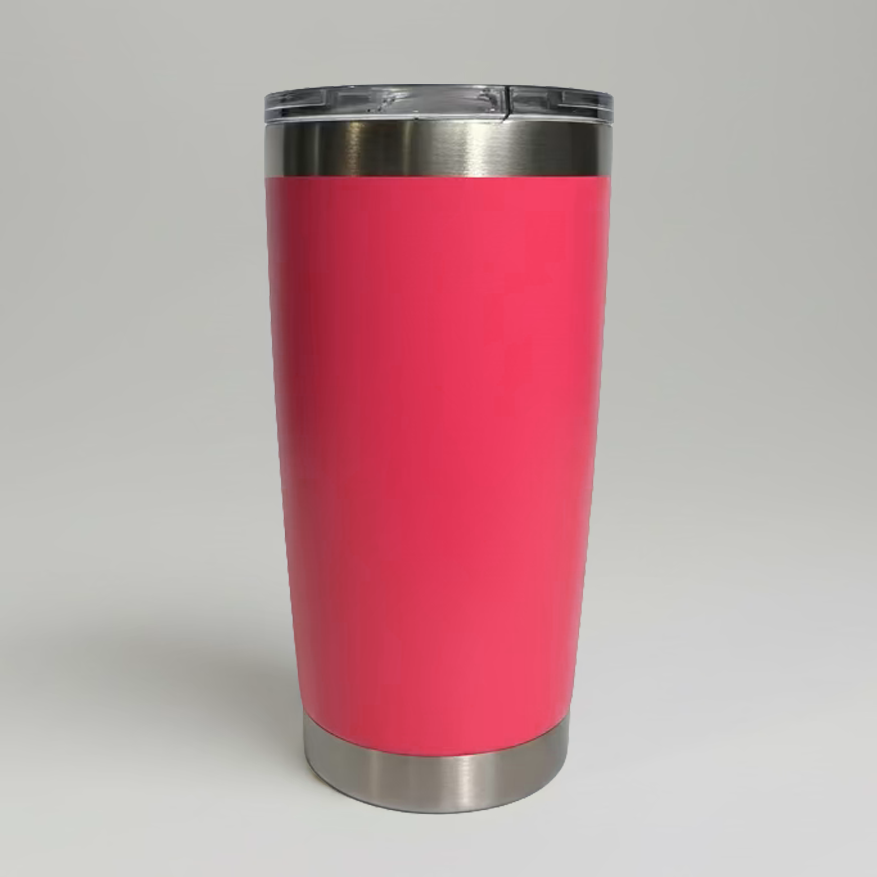 Custom Laser-Engraved 20 oz Stainless Tumbler – Hot Pink