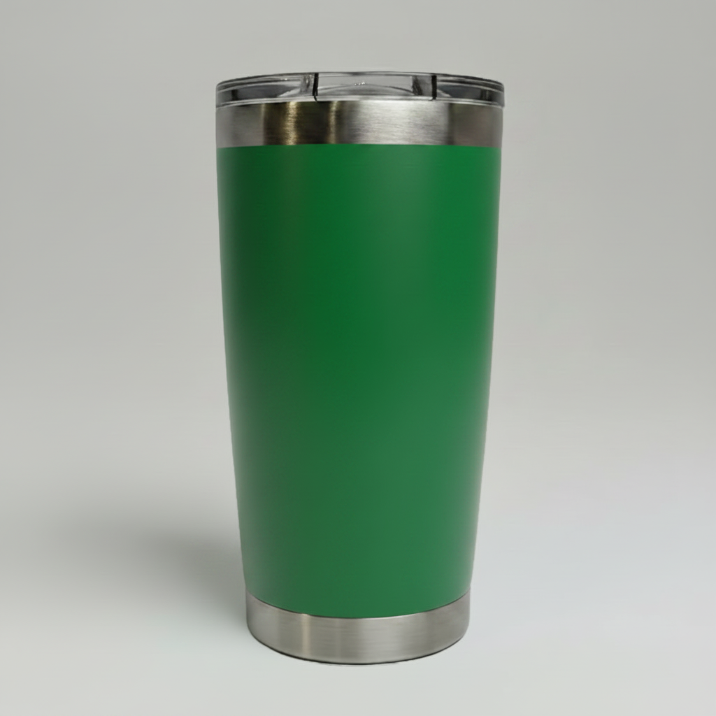 Custom Laser-Engraved 20 oz Stainless Tumbler – Kelly Green