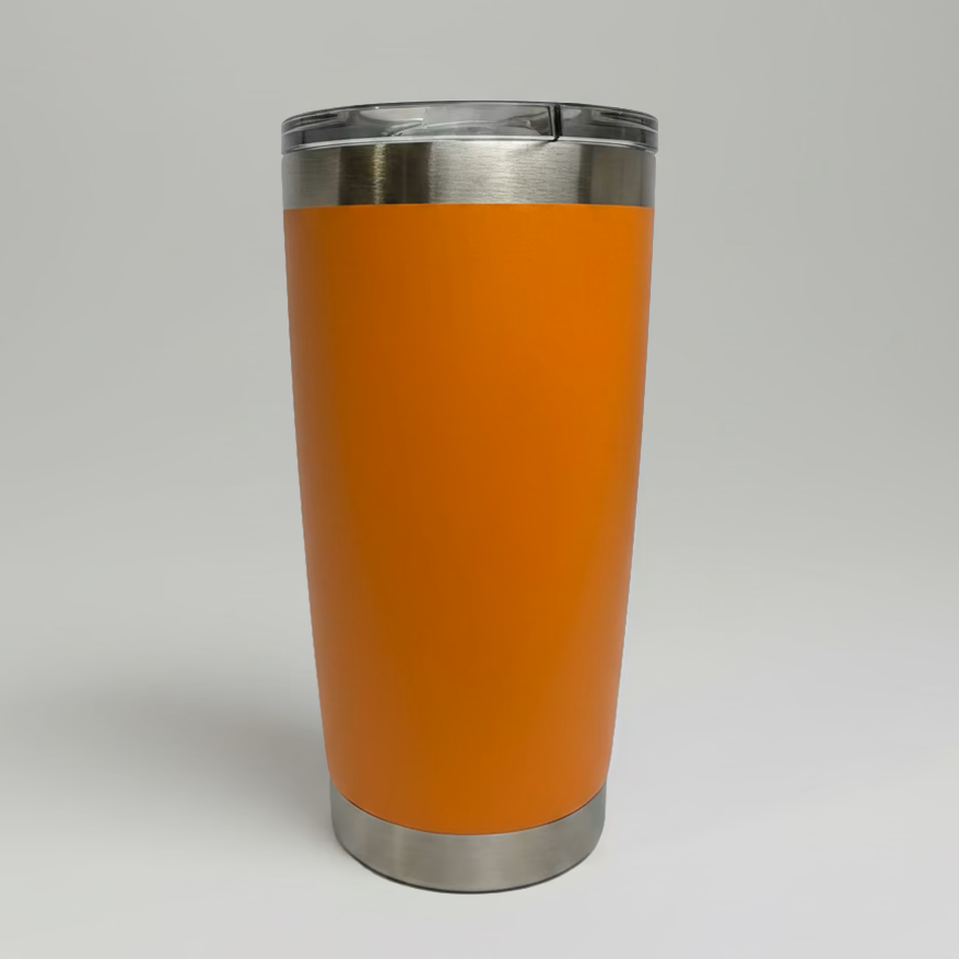 Custom Laser-Engraved 20 oz Stainless Tumbler – Orange