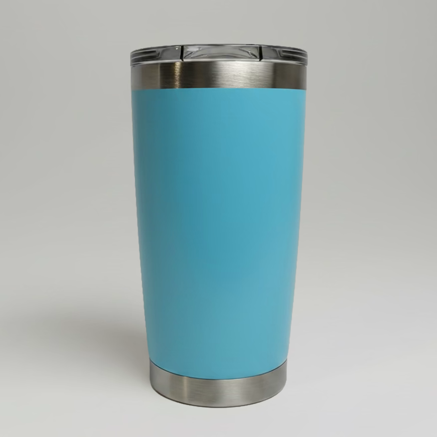 Custom Laser-Engraved 20 oz Stainless Tumbler – Sky Blue
