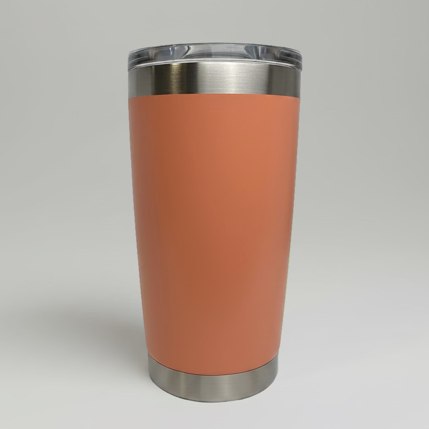Custom Laser-Engraved 20 oz Stainless Tumbler – Peach