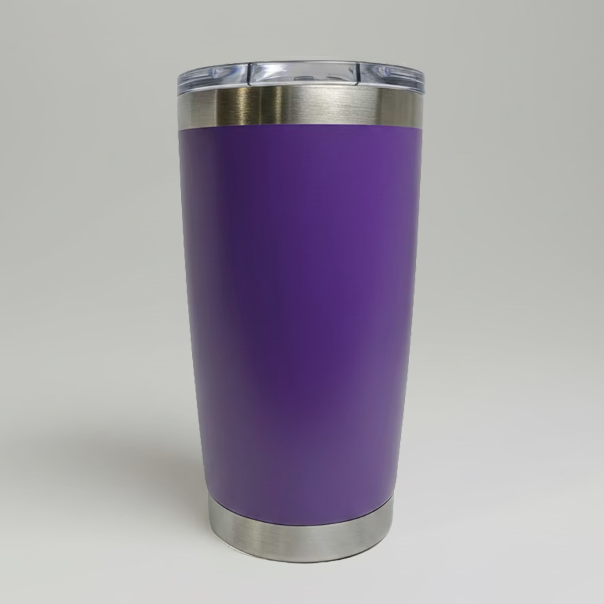 Custom Laser-Engraved 20 oz Stainless Tumbler – Purple