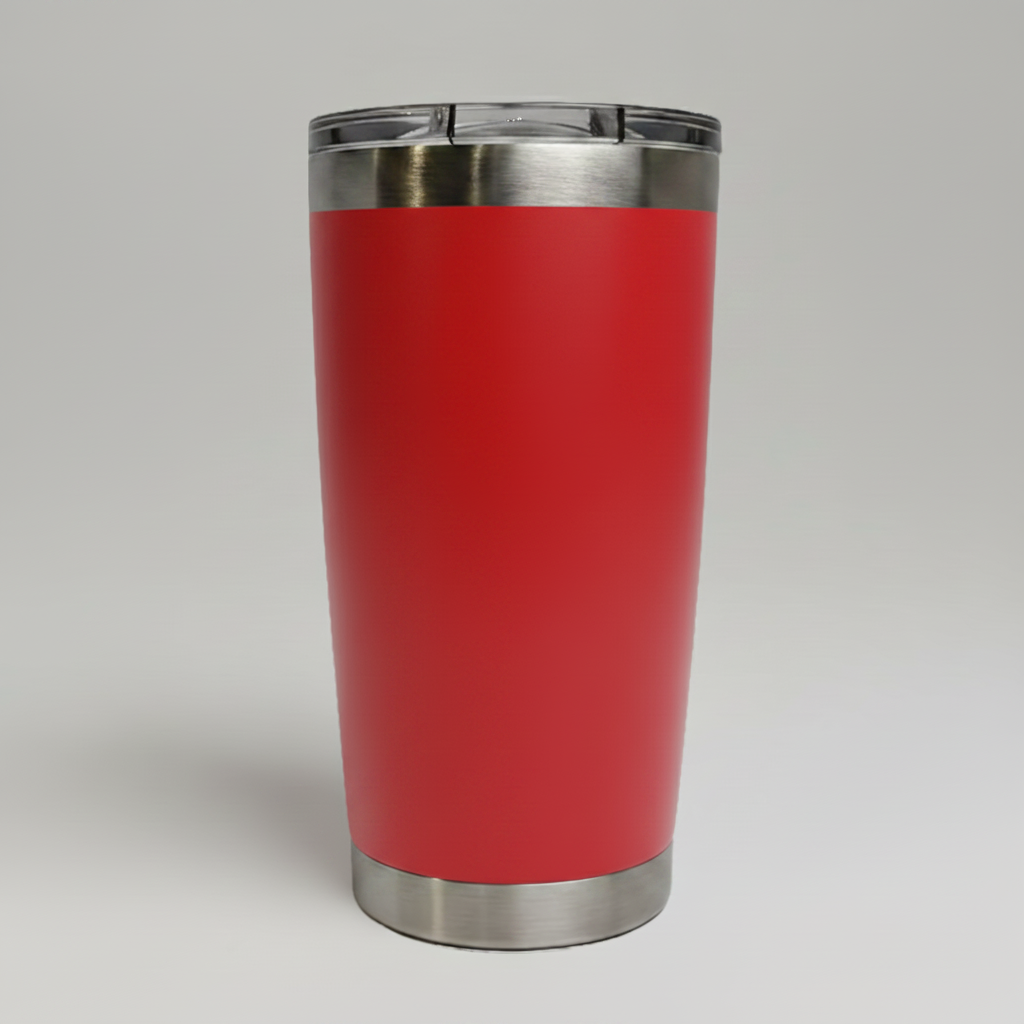 Custom Laser-Engraved 20 oz Stainless Tumbler – Red