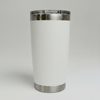 Custom Laser-Engraved 20 oz Stainless Tumbler – White