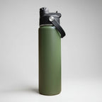 Custom Laser-Engraved 22 oz Sports Water Bottle – Army Green