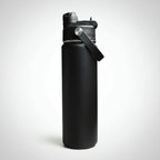Custom Laser-Engraved 22 oz Sports Water Bottle – Black