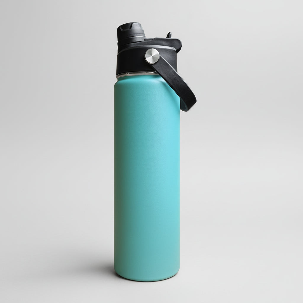 Custom Laser-Engraved 22 oz Sports Water Bottle – Seafoam