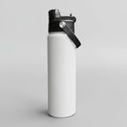Custom Laser-Engraved 22 oz Sports Water Bottle – White