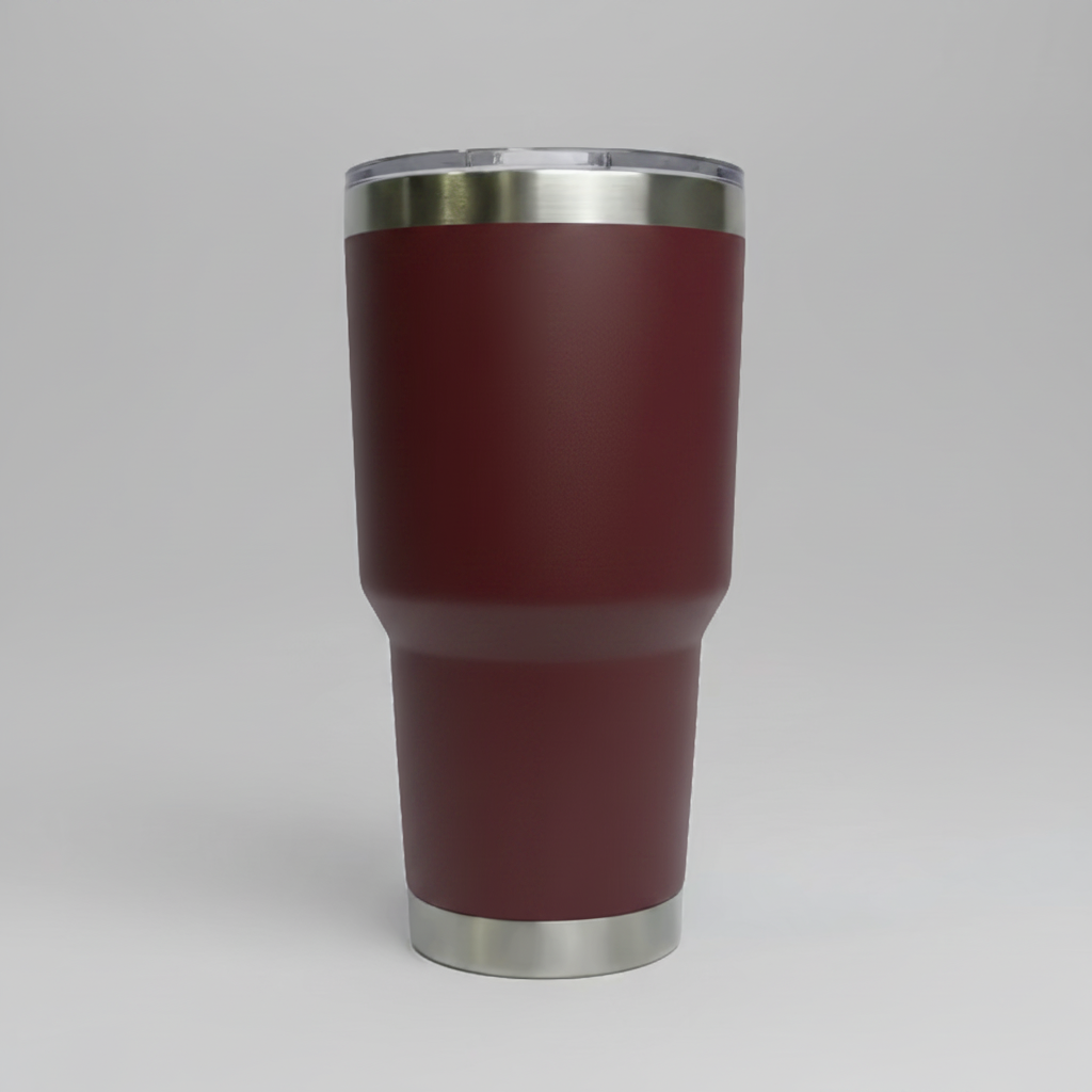 Custom Laser-Engraved 30 oz Stainless Tumbler – Maroon