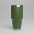 Custom Laser-Engraved 30 oz Stainless Tumbler – Army Green