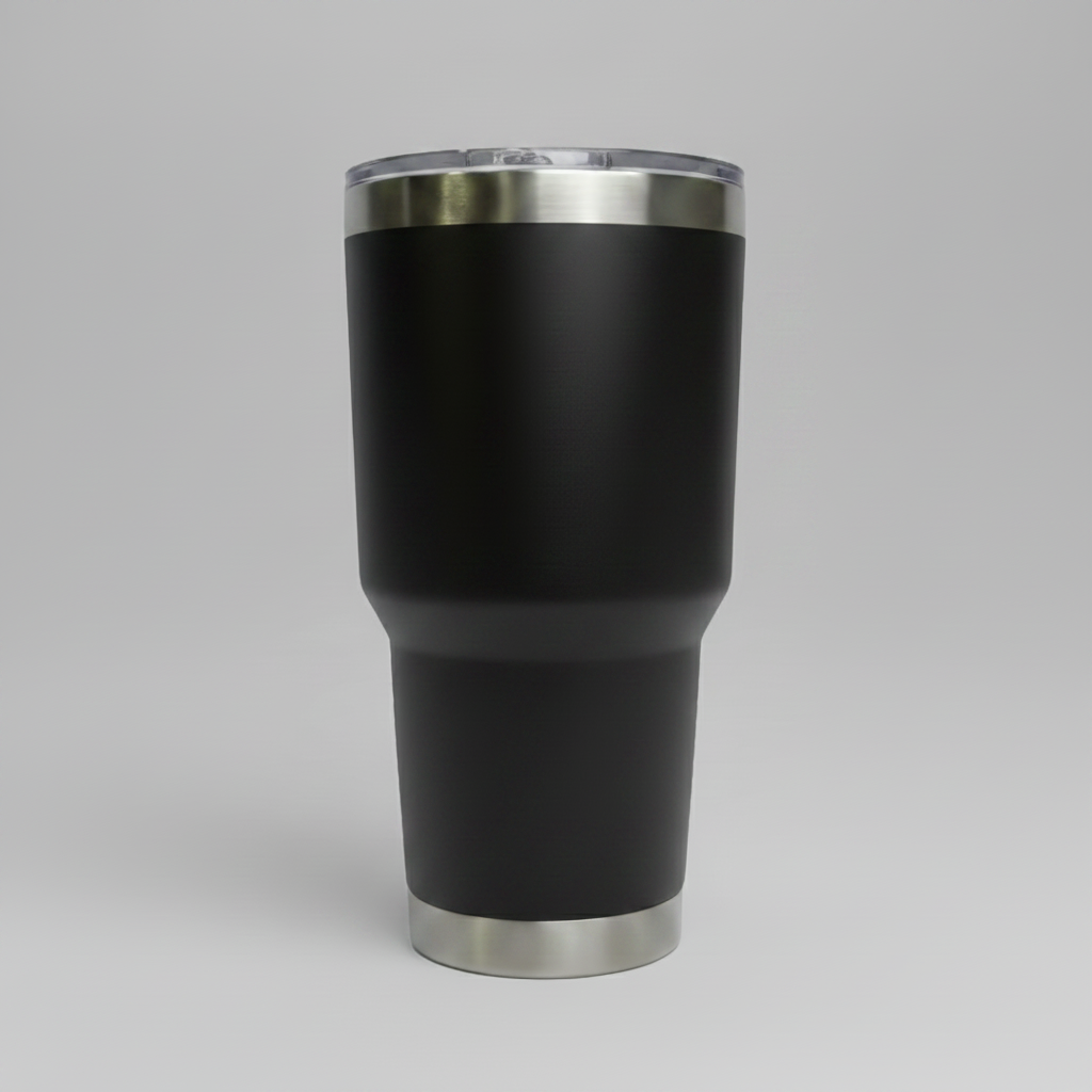 Custom Laser-Engraved 30 oz Stainless Tumbler – Black