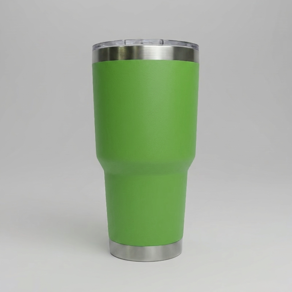 Custom Laser-Engraved 30 oz Stainless Tumbler – Fruit Green