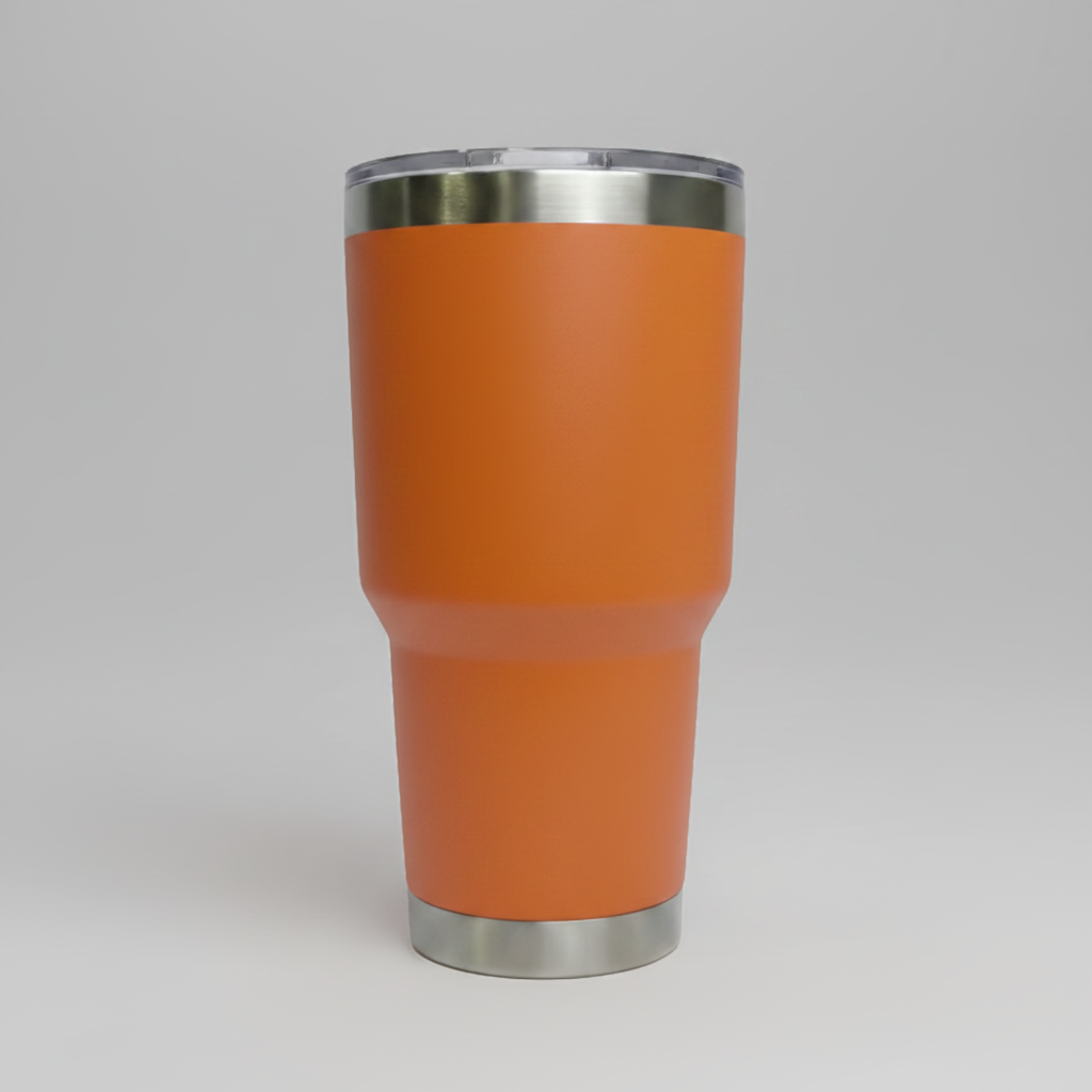 Custom Laser-Engraved 30 oz Stainless Tumbler – Orange