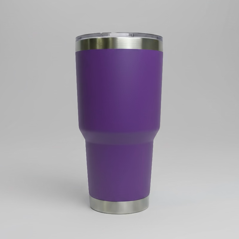Custom Laser-Engraved 30 oz Stainless Tumbler – Purple