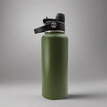 Custom Laser-Engraved 32 oz Sports Water Bottle – Army Green