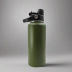 Custom Laser-Engraved 32 oz Sports Water Bottle – Army Green