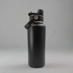 Custom Laser-Engraved 32 oz Sports Water Bottle – Black