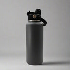 Custom Laser-Engraved 32 oz Sports Water Bottle – Charcoal