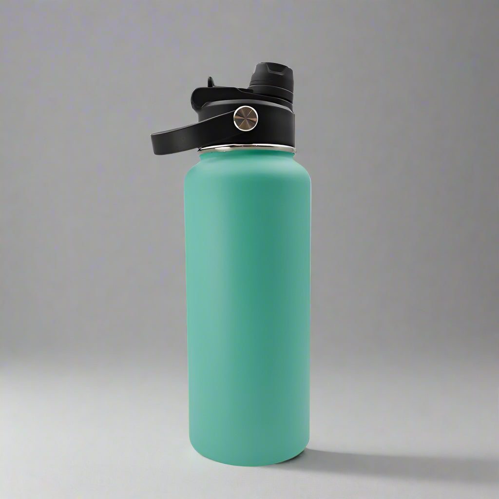 Custom Laser-Engraved 32 oz Sports Water Bottle – Seafoam