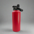 Custom Laser-Engraved 32 oz Sports Water Bottle – Red